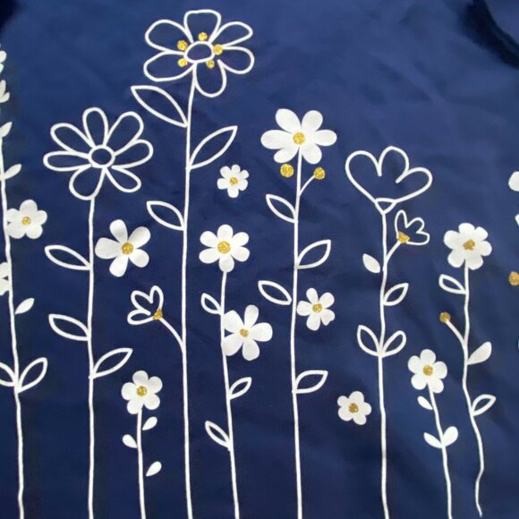 First Impressions infant girls shirt-navy blue-3-6 Months-NWT - Picture 2 of 4